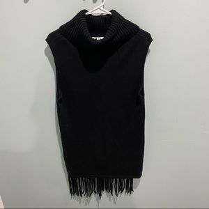 BCBGeneration Split Fringe Sweater